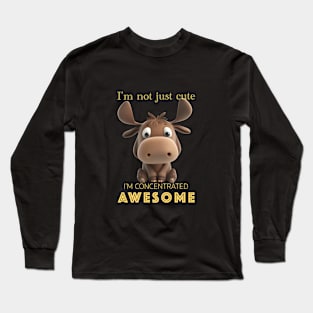 Stag Concentrated Awesome Cute Adorable Funny Quote Long Sleeve T-Shirt